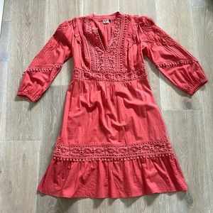 Anthropology- AKEMI + KIN Coral Midi Dress